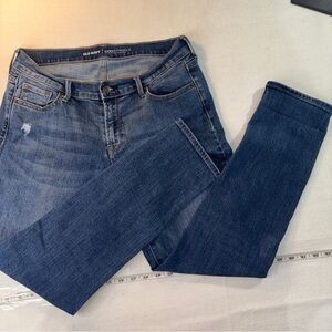 Old Navy Blue Women’s Straight Leg Jeans Versatile Style 10short